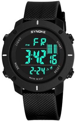 Everyday Crate SYNOKE 9658 Digital Sports Watch 50M Waterproof Outdoor Large Dial Electronic Watch black
