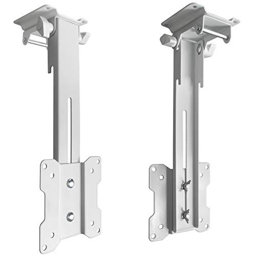 Drall Monitor Plafondbevestiging wit voor gebogen LCD LED Plasma TV, VESA 75 100, geschikt voor schuin dak in caravan, vrachtwagen of camper, opvouwbaar - Model L87WA