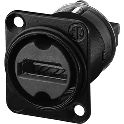 Contrik HDMI (TM) 1.4 Durchfuehrung D-Serie, Audio Stecker, Schwarz