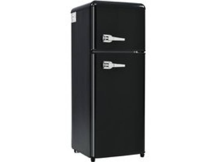 Réfrigérateur combiné rétro pose libre – 92 L – Noir – Classe D
