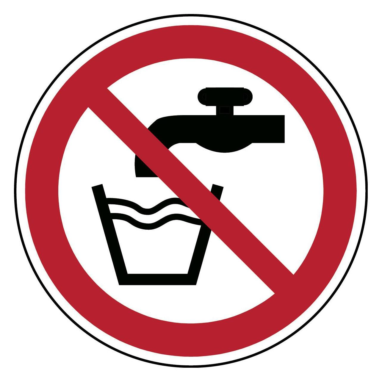 Brady ISO-Sicherheitsschild - Kein Trinkwasser (PIC P005-DIA 100-AL-CRD/1)