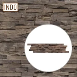 Indo, Wandpaneele, Holz Wandverkleidung Wandverblendung Fläche 1 m2 (1 m2, 15 x 61 cm)