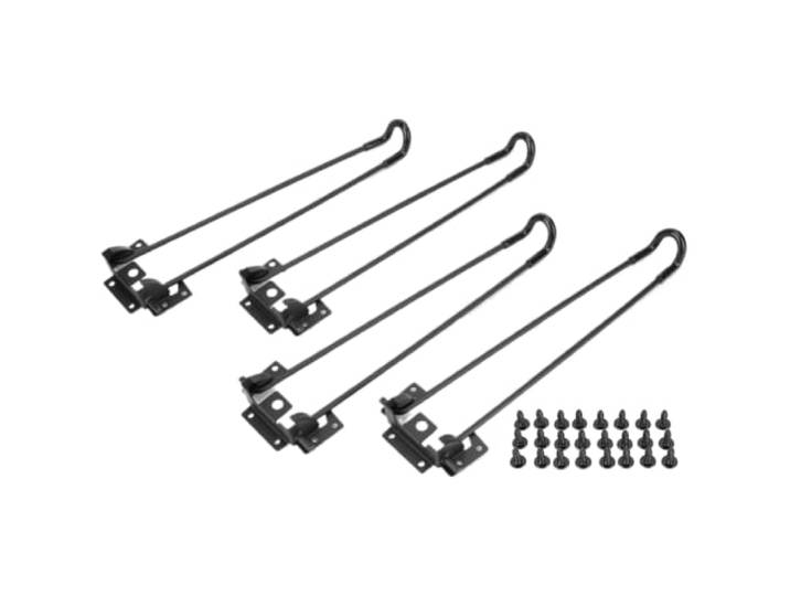 Klappbare Tischbeine 32/42 cm, 4 Stk. aus Metall, rutschfest, einfache Robustes Tischbein-Set mit Schrauben für Campingtische, Heim-DIY-Projekte
