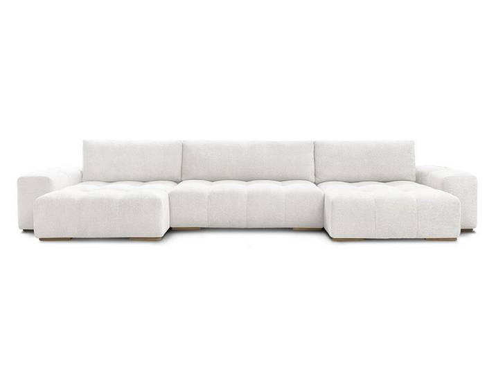 Wohnlandschaft BOBOCHIC ANAKIN Boucle-Stoff weiss