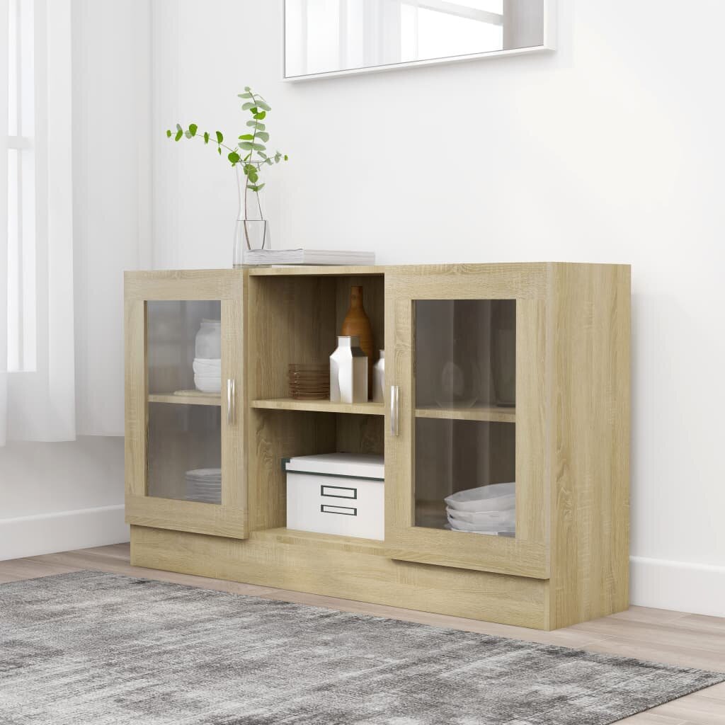 Vitrine Kabinett Sonoma Eiche 47.2"x12"x27.6" Chipboard