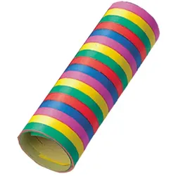 1 Rolle Papier Luftschlangen bunt | schwer entflammbar