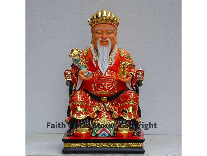 Ron Asia Home Patron Saint OrnOstal God Da Initiation Gong, Defu Zhengshen Dorure Richesse Dieu Feng Shbiomstatue