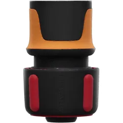 Fiskars, Schlauchanschluss + Schlauchverbinder, Schlauchanschluss, SoftGrip-Kontaktpunkte, Universalgrösse, Ø 1,9 cm (3/4"), 40 g, Schwarz/O (Kupplung, Schlauchanschluss, Schlauchverbinder, 19 mm)