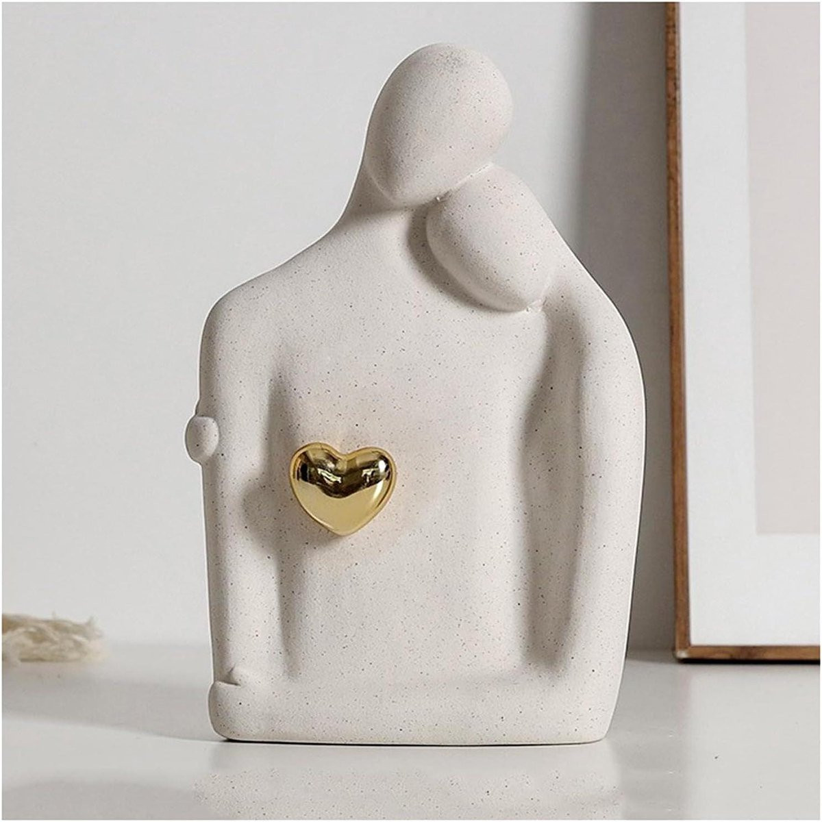 Decoratief Beeld Paar Sculptuur Wit voor Woonkamer Decoratie