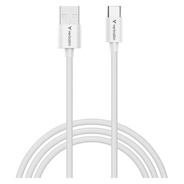 Verbatim Kable Sync & Charge USC-C do A essentials 18W czarny / biały 2szt. 32393 (1 m, USB 2.0, 18 W) (32393)