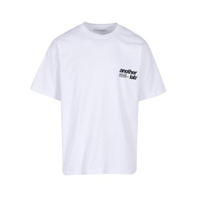 T-Shirt ANOTHER COTTON LAB "Another Cotton Lab Pancake T-Shirt", Damen, Gr. M, weiß, 100% Baumwolle, bedruckt, normal, Rundhals, Shirts T-Shirt