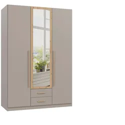 Drehtürenschrank Marburg Eiche Artisan/Grau/Sahara