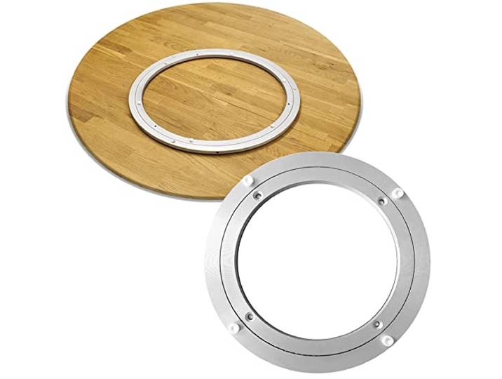 Rotierendes Drehtellerlager aus Aluminiumlegierung Silberne Esstisch-Drehbeschläge in verschiedenen Größen(23 inches (580mm))