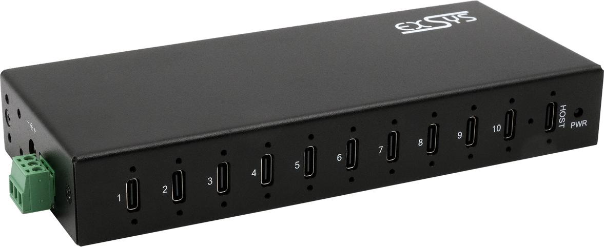 Exsys EX-12270HMS USB 3.2 Gen 2 Hub 10x C-Anschlüsse