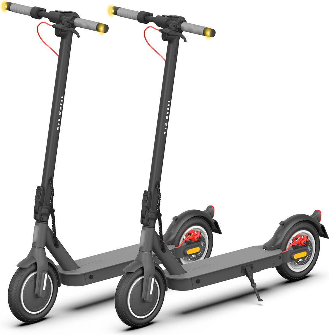 (2 Stücke)ABE Elektroroller Belastung bis 120kg, 32 km Reichweite, LED, 20km/h, 350W Motor,10-Zoll