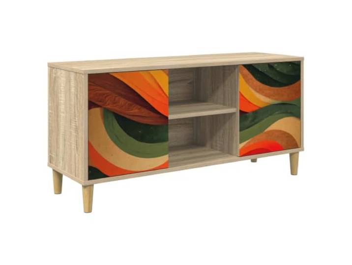 Makastle TV-Schrank 102x33x50 cm Sonoma Holzwerkstoff