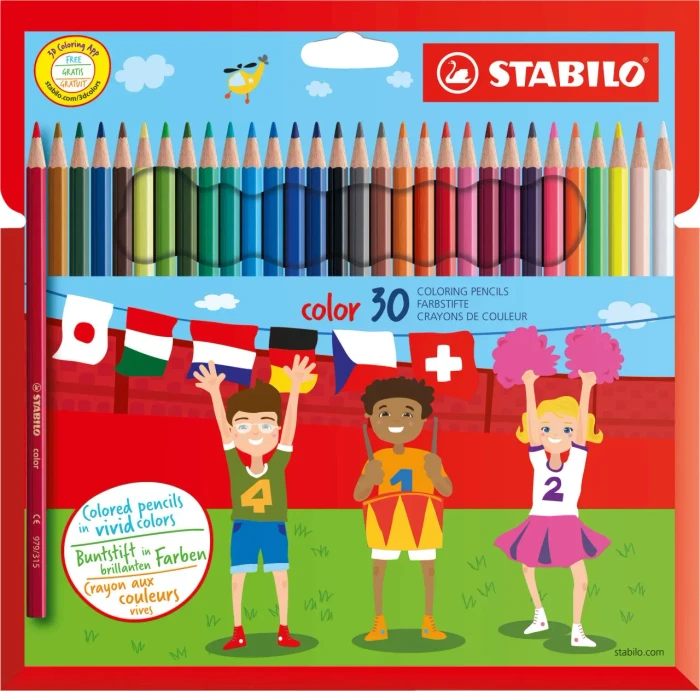 STABILO Color 30 Stück Packung + Neonfarben