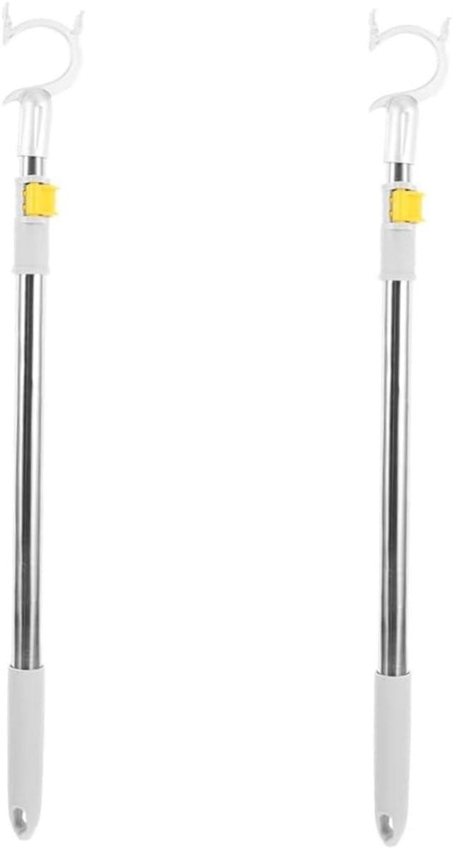 Intrekbare kledingstang in lichtgrijs, breedte: 40-102 cm