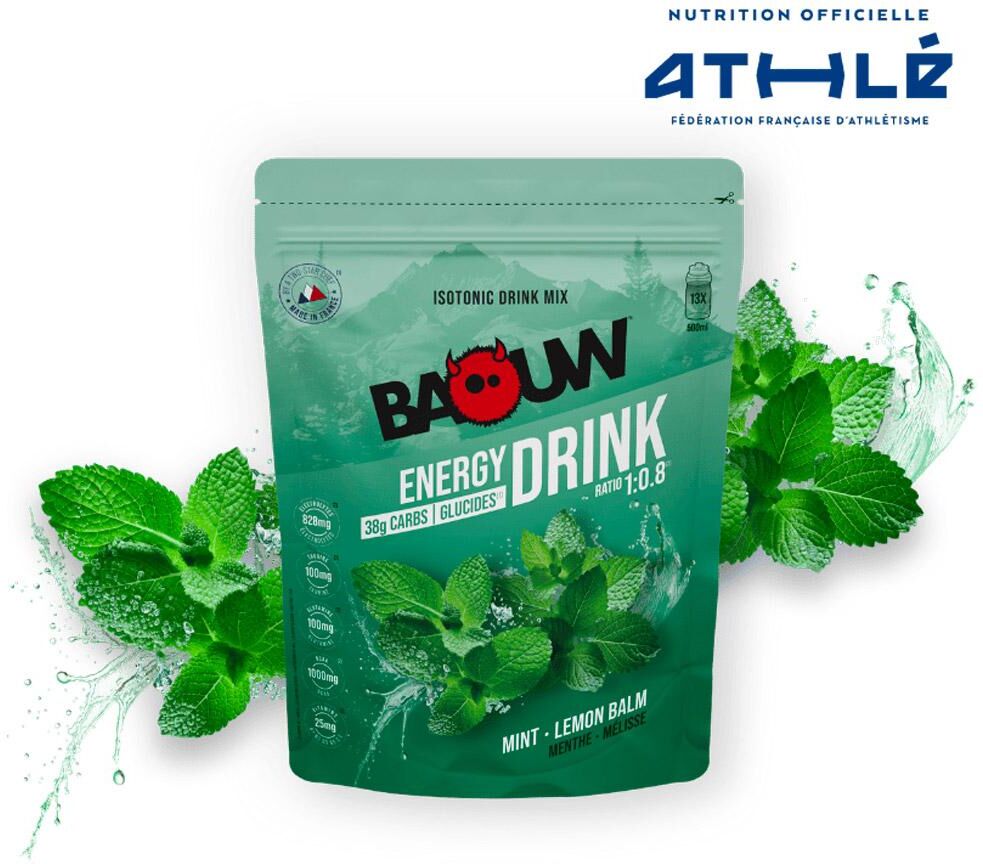 Baouw  - Énergétique Isotonique Bio 585 g. Menthe Mélisse - Boisson