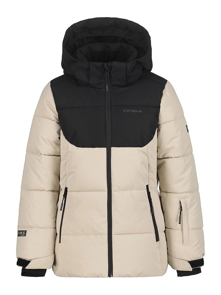 Icepeak Ski-/ Snowboardjacke "Loris" in Beige/ Schwarz - 116