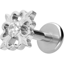 Titan Labret mit Innengewinde KLEEBLATT
