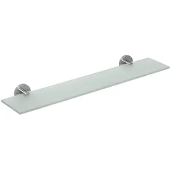Brillantbad BEO Glasablage Edelstahl matt 600x55x130 mm für Bad & Küche >> zum Bohren