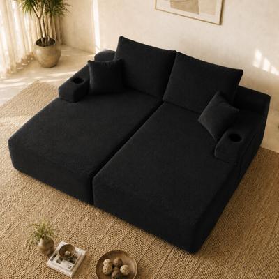 Dovelina NEW1-69 Cloud Sectional Couch L-Shape Chaise with R-Shape Chaise with Deep Seat and