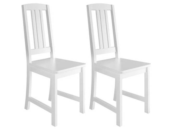 set de 2 chaises de cuisine chaise de salle à manger chaise en pin massif blanc 90.71-22-DW