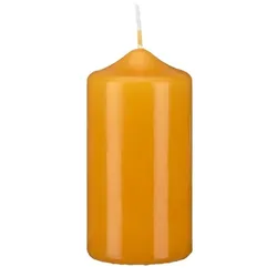 Kopschitz Kerzen Spitzkopf Stumpen Kerzen Honig Natur 25 x Ø 7 cm, 6 Stück