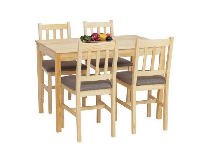 MCW Sitzgruppe MCW-F77-SMP, (5-tlg), Stabiler Tisch mit pflegeleichter Oberfläche