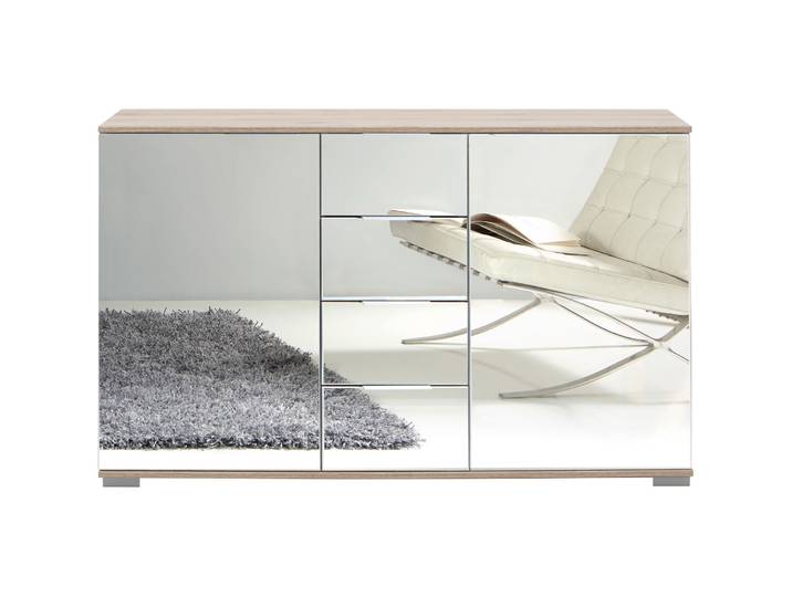 Kommode Peyton C Spiegelglas Holzwerkstoff B 130 H 83 cm