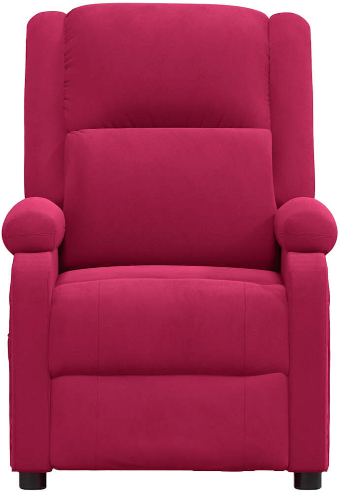 vidaXL Fauteuil inclinable rouge bordeaux velours