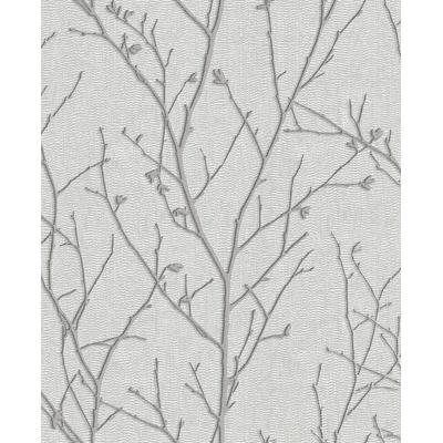 Vliestapete BOUTIQUE "Water Silk Spring", silber, B:0,52m L:10m, Vlies, Tapeten, 1000 cm Länge