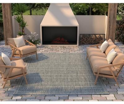 Porch & Den Ziebart Teal Horizon Area Rug