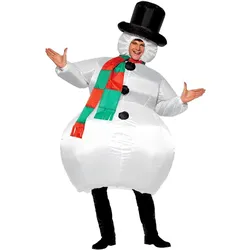 Smiffys Aufblasbarer Airsuit - Schneemann (One Size)
