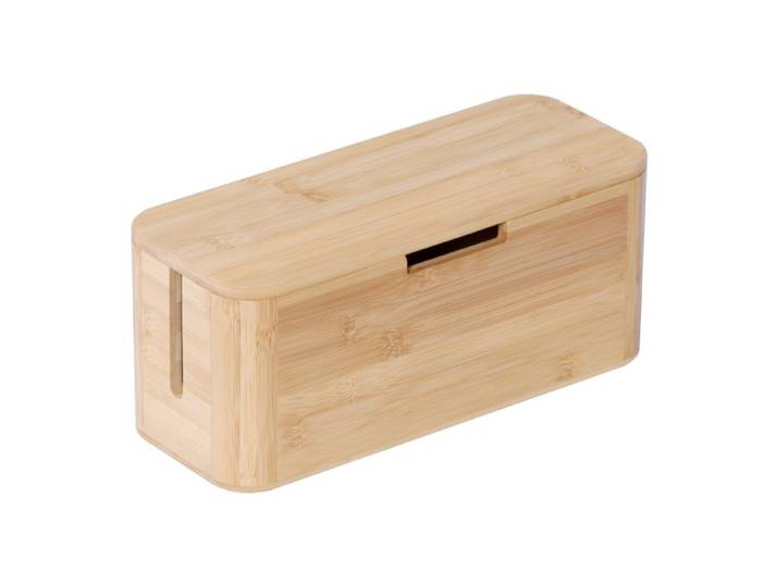 Relaxdays Kabelbox aus Bambus