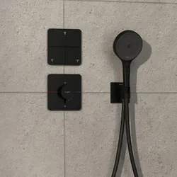 hansgrohe ShowerSelect Comfort Q Thermostat 15589670 UP, für 1 Verbraucher und einen zusätzlichen Abgang, mattschwarz