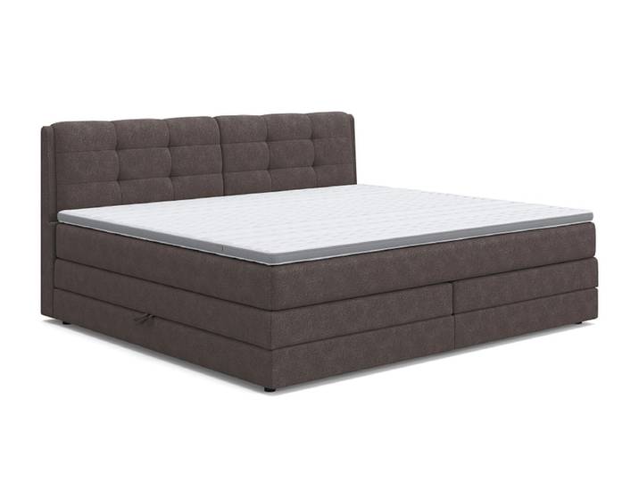 Boxspringbett BOGOTA braun 200x200cm fest
