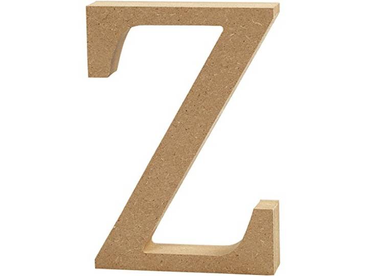 Letter, H: 8 cm, MDF, Z, 1pc