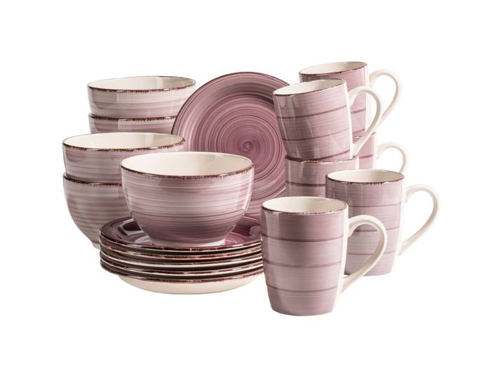 MÄSER Geschirr-Set Lumaca Berry Steingut 18 Stk - Geschirr-Set