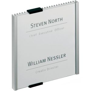 Durable Türschild 4802-23, Info Sign, silber, aus Aluminium, 14,9 x 14,85cm