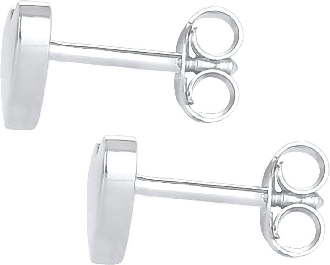 Paar Ohrstecker ELLI "Ohrringe Kinder Stecker Herz Liebe Basic 925 Silber" Gr. 6, silber, Ohrringe, Damen, 6, ohne Stein, Silber 925 (Sterlingsilber), Paar Ohrstecker