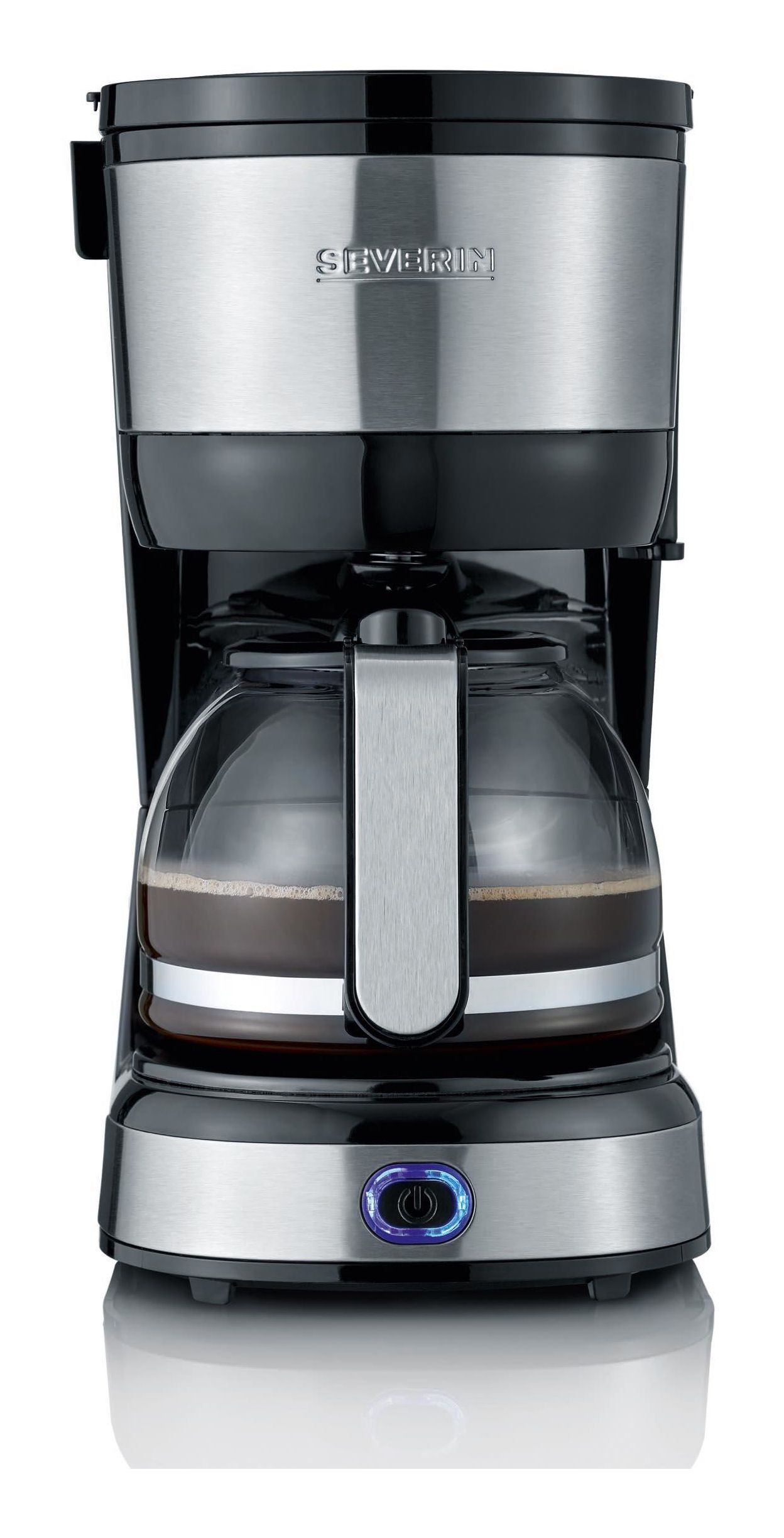 Severin KA4819 4 Tassen Filterkaffeemaschine (Schwarz/Edelstahl) KA 4819