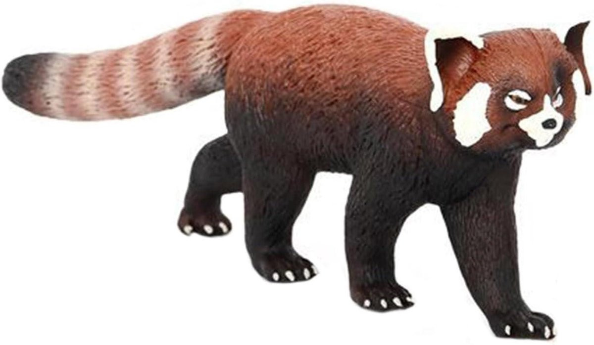 Rood panda beeldje voor op tafel, Hoogte: 7.6 cm