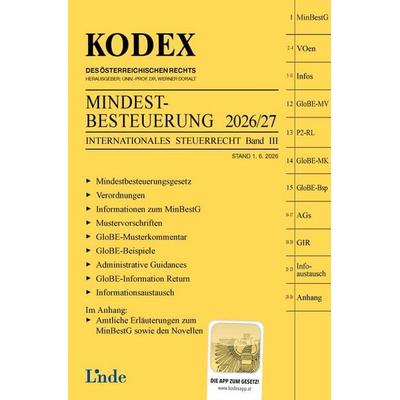 KODEX Mindestbesteuerung 2026/27, Taschenbuch von Michael Schilcher, Linde, 978-3-7073-5552-9