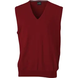 James & Nicholson Herren V-Ausschnitt Pullunder Pullover JN657 bordeaux L
