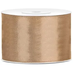 Satin Geschenkband 50mm 5 Farben je 25m lang creme elfenbein gold silber Schleifenband Geschenkverpackung Geburtstag Hochzeit Weihnachten