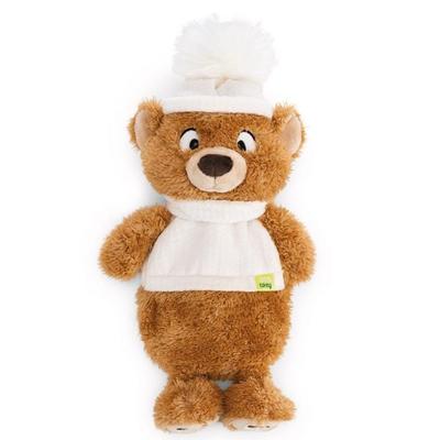 Nici 63258 - Kuscheltier Wärmflasche Bär Capiccino, 300ml, 34cm
