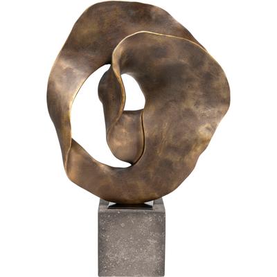 Dekoobjekt KARE DESIGN "Circle Art", braun, B:39cm H:60cm T:15cm, Polyresin, Dekofiguren, verschiedene Größen