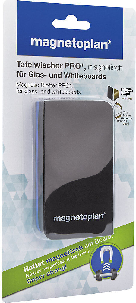 Tafelwischer Pro+, magnethaftend für Glas- und Whiteboards, VE 4 Stk magnetoplan